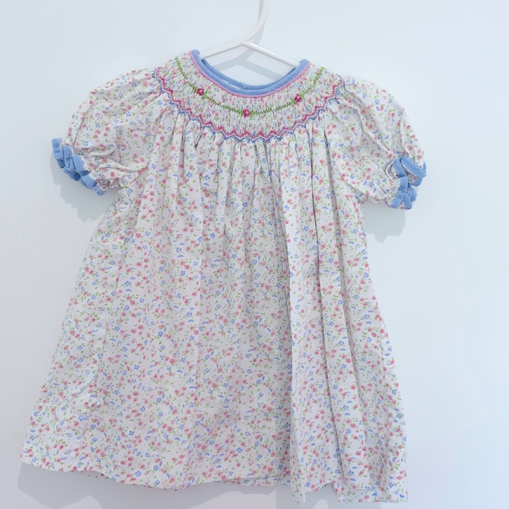 Baby smocked dress with bloomers